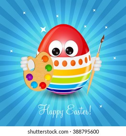 Beautiful Easter Egg Background Vector Illustration EPS10