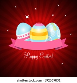 Beautiful Easter Egg Background Vector Illustration EPS10