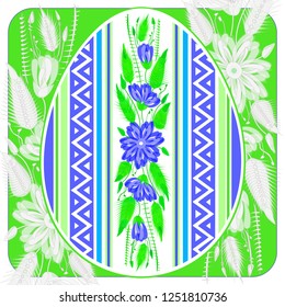 Beautiful Easter egg hunt invitation flyer, template for card or poster