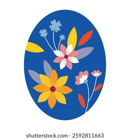 Beautiful Easter Egg Illustrations with Flowers, Bees, and Bows