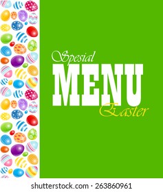Beautiful Easter Egg Menu Vector Illustration EPS10