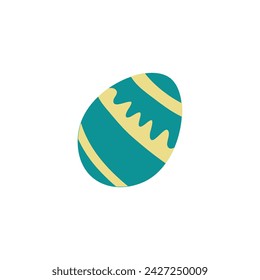 Beautiful Easter egg on white background