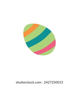 Beautiful Easter egg on white background
