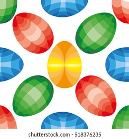 Beautiful Easter Egg Seamless Pattern Background Illustration