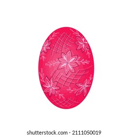 Beautiful easter eggs, Pysanka. Doodle illustration. Ukrainian Easter Traditions