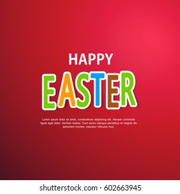 Beautiful Easter greeting or Illustration, Easter elements.