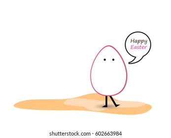 Beautiful Easter greeting or Illustration, Easter elements.