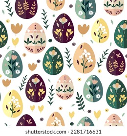 Beautiful Easter pattern. Fully editable vector.
