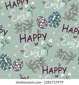 Beautiful Easter pattern. Fully editable vector.