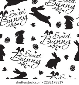 Beautiful Easter pattern. Fully editable vector.