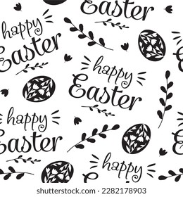 Beautiful Easter pattern. Fully editable vector.