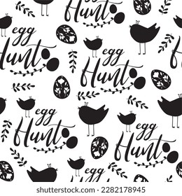 Beautiful Easter pattern. Fully editable vector.