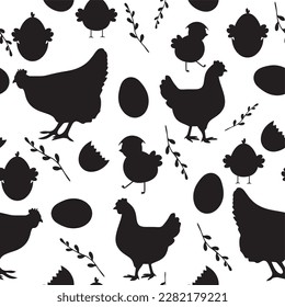 Beautiful Easter pattern. Fully editable vector.