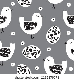 Beautiful Easter pattern. Fully editable vector.
