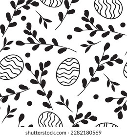 Beautiful Easter pattern. Fully editable vector.