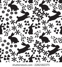 Beautiful Easter pattern. Fully editable vector.