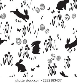 Beautiful Easter pattern. Fully editable vector.