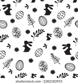 Beautiful Easter pattern. Fully editable vector.