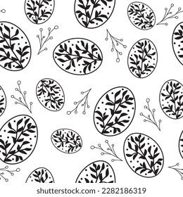 Beautiful Easter pattern. Fully editable vector.