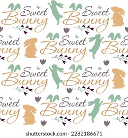 Beautiful Easter pattern. Fully editable vector.