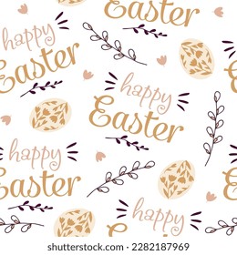 Beautiful Easter pattern. Fully editable vector.