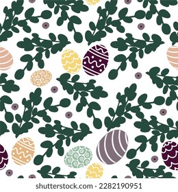 Beautiful Easter pattern. Fully editable vector.