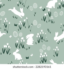 Beautiful Easter pattern. Fully editable vector.