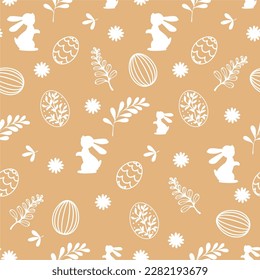 Beautiful Easter pattern. Fully editable vector.