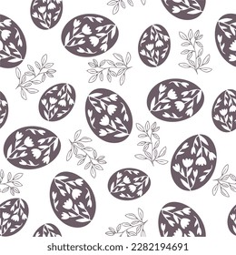Beautiful Easter pattern. Fully editable vector.