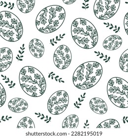 Beautiful Easter pattern. Fully editable vector.