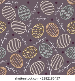 Beautiful Easter pattern. Fully editable vector.