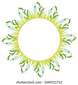 Beautiful easter wreath. Elegant floral frame hand drawn. Design for invitation, wedding or greeting cards