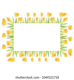 Beautiful easter wreath. Elegant floral frame hand drawn. Design for invitation, wedding or greeting cards