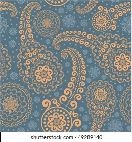 Beautiful eastern pattern. Paisley seamless.