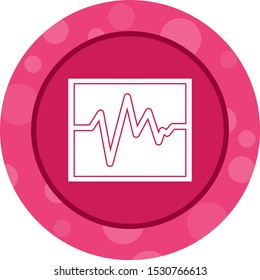 Beautiful ECG Vector Glyph icon
