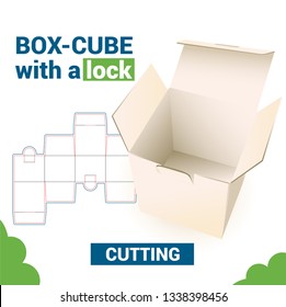 Beautiful eco box-cube with a lock