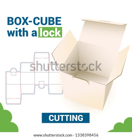 Beautiful eco box-cube with a lock