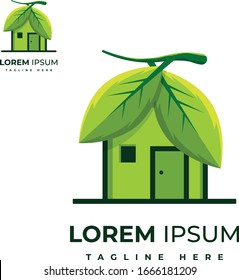 Beautiful eco green leaf home logo design.its creative design idea so you can use this logo as your branding identity.
