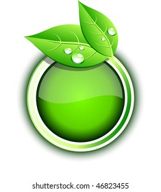 Beautiful eco icon. Vector illustration.