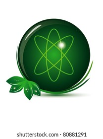 Beautiful eco icon. Vector illustration.