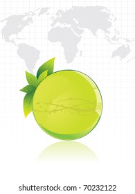fondo de concepto de ecología hermosa, ilustración vectorial