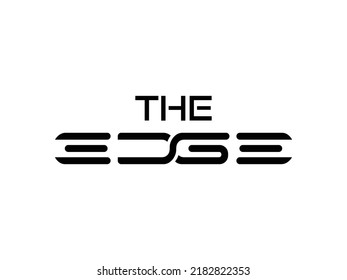 Un hermoso diseño EDGE con letras conectadas.eps