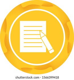 Beautiful Edit Report Glyph Vector Icon