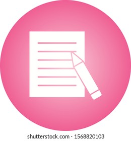 Beautiful Edit Report Glyph Vector Icon