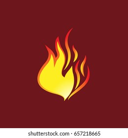 Beautiful editable fire concept for multiple purposes. Model 6