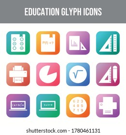 Beautiful Education Vector Icons Set	