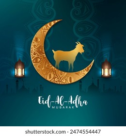 Beautiful Eid al adha mubarak Kulturfestival Islamisches Fest Banner Vektorgrafik