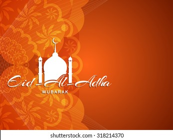 Beautiful Eid Al Adha mubarak vector card design.