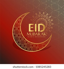 beautiful eid festival greeting card design