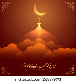 beautiful eid milad un nabi barawafat festival card